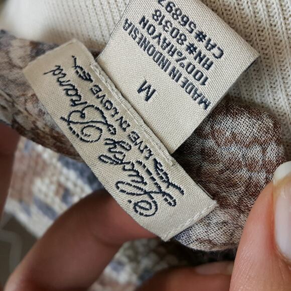 EUC vintage Lucky Brand Snake print sheer M top - Picture 4 of 4